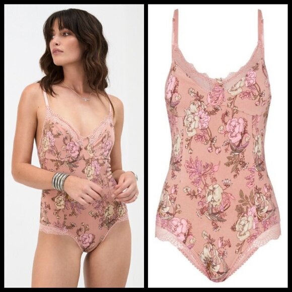 💕SPELL & THE GYPSY💕 Rosa Bodysuit Blush Medium M NWT - Picture 3 of 16